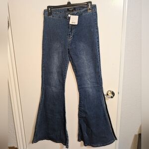 Dark Blue Flare Jeans - Large
